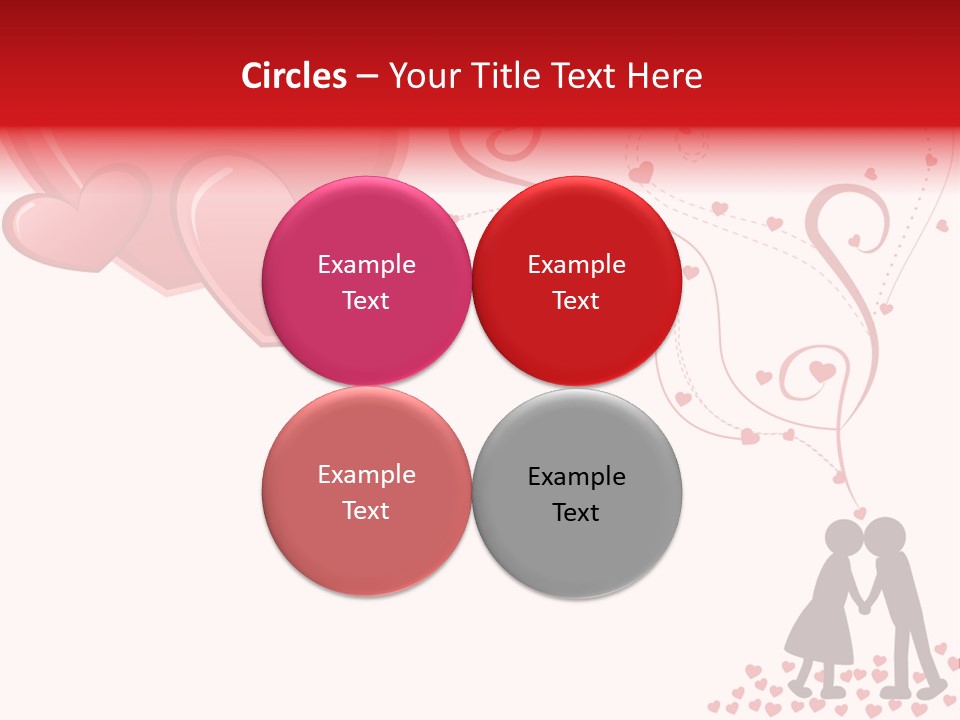 A Couple Kissing With Hearts Coming Out Of Them PowerPoint Template