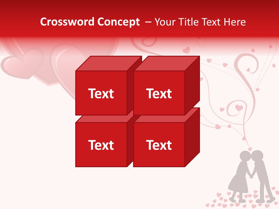 A Couple Kissing With Hearts Coming Out Of Them PowerPoint Template