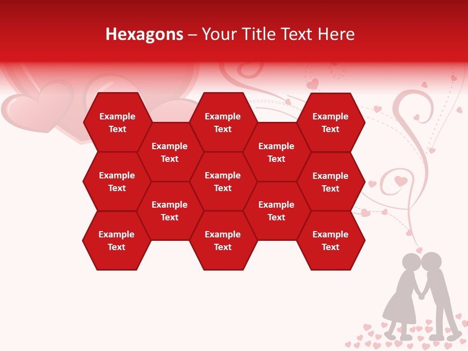A Couple Kissing With Hearts Coming Out Of Them PowerPoint Template