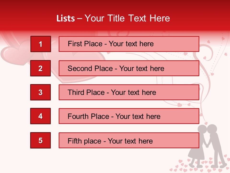 A Couple Kissing With Hearts Coming Out Of Them PowerPoint Template