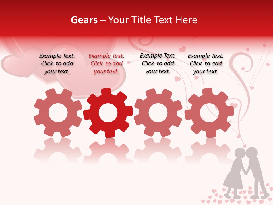 A Couple Kissing With Hearts Coming Out Of Them PowerPoint Template