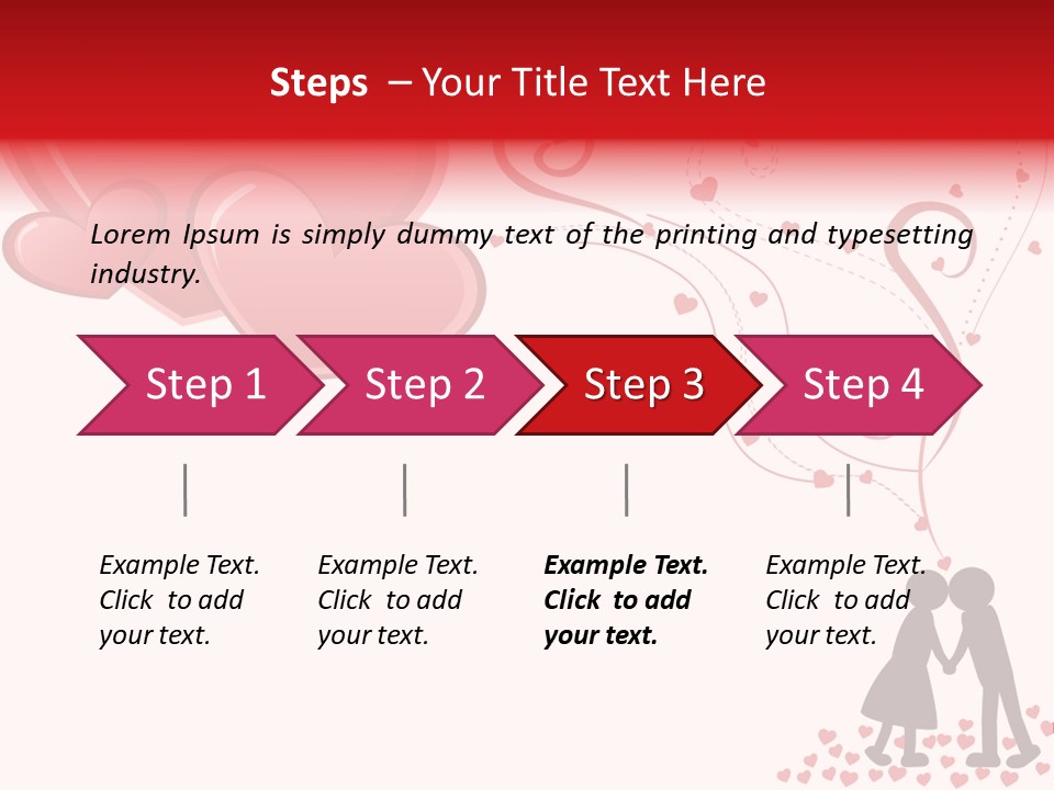 A Couple Kissing With Hearts Coming Out Of Them PowerPoint Template