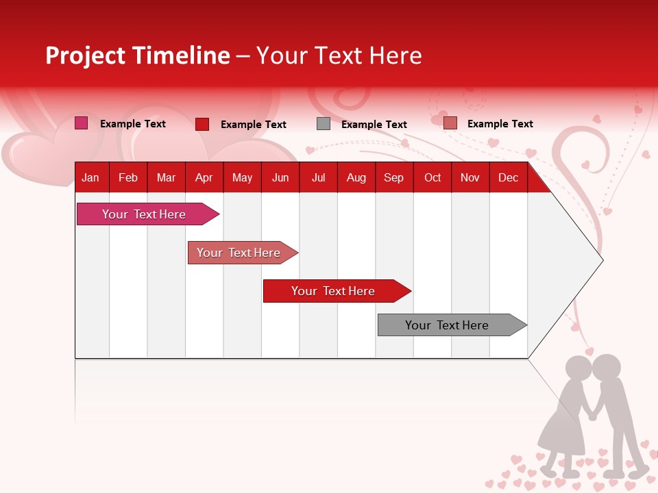 A Couple Kissing With Hearts Coming Out Of Them PowerPoint Template
