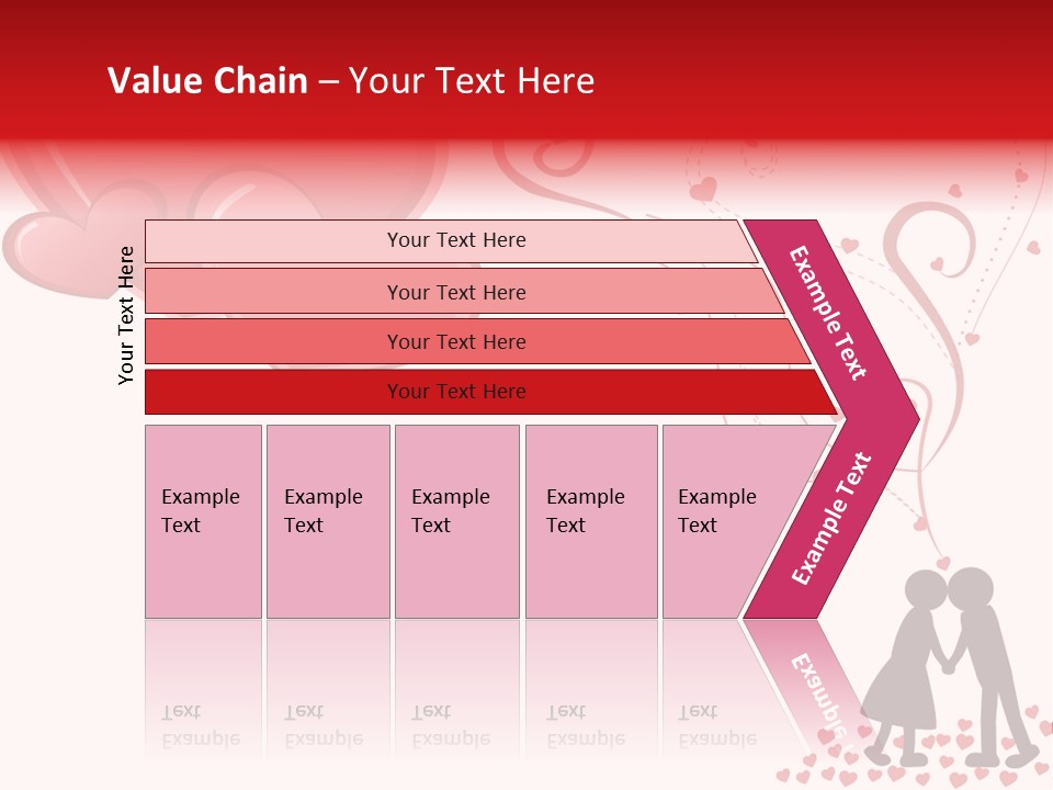 A Couple Kissing With Hearts Coming Out Of Them PowerPoint Template