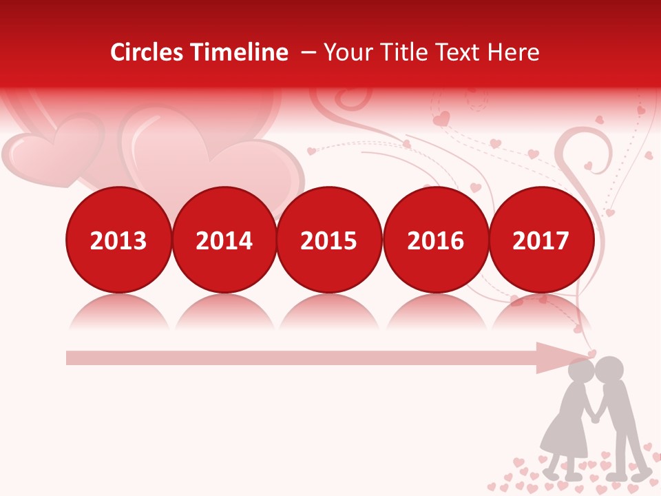 A Couple Kissing With Hearts Coming Out Of Them PowerPoint Template