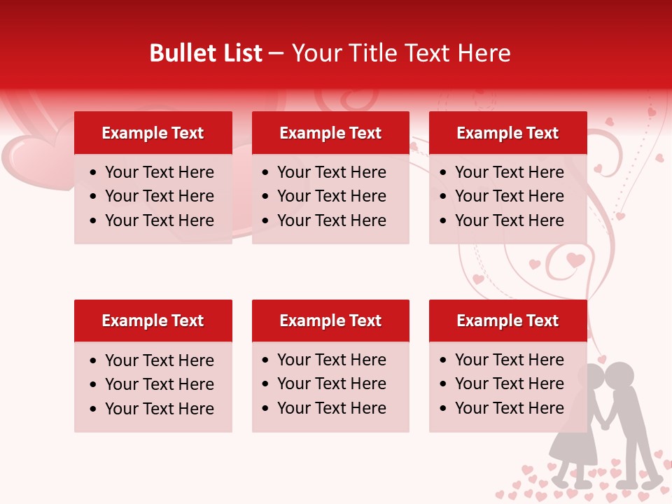 A Couple Kissing With Hearts Coming Out Of Them PowerPoint Template