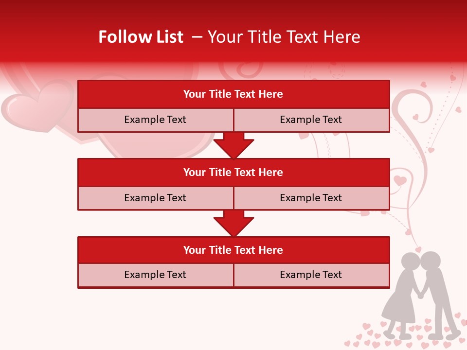 A Couple Kissing With Hearts Coming Out Of Them PowerPoint Template