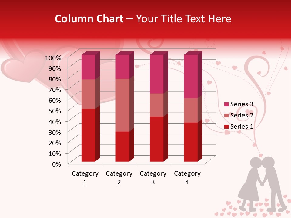 A Couple Kissing With Hearts Coming Out Of Them PowerPoint Template