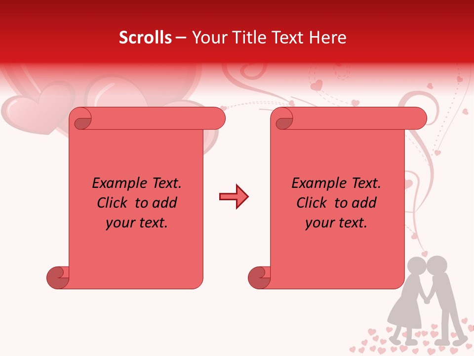 A Couple Kissing With Hearts Coming Out Of Them PowerPoint Template