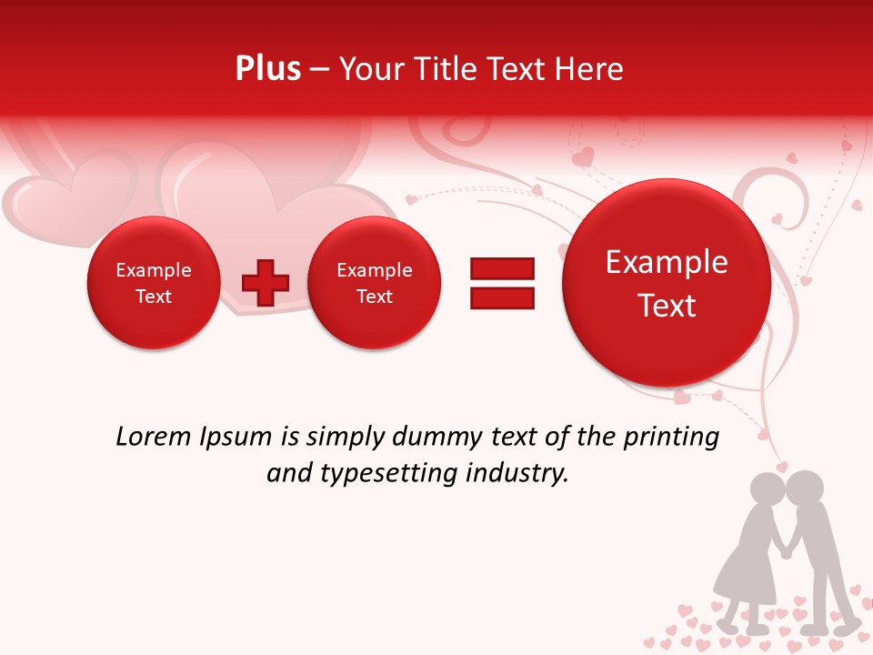 A Couple Kissing With Hearts Coming Out Of Them PowerPoint Template