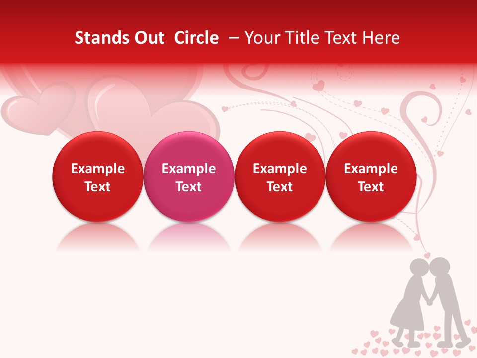 A Couple Kissing With Hearts Coming Out Of Them PowerPoint Template