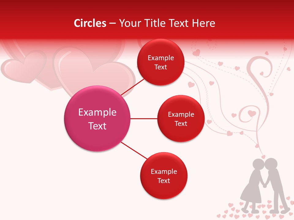 A Couple Kissing With Hearts Coming Out Of Them PowerPoint Template