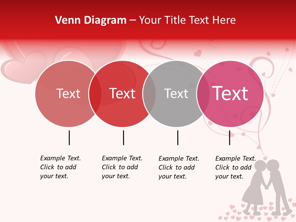 A Couple Kissing With Hearts Coming Out Of Them PowerPoint Template