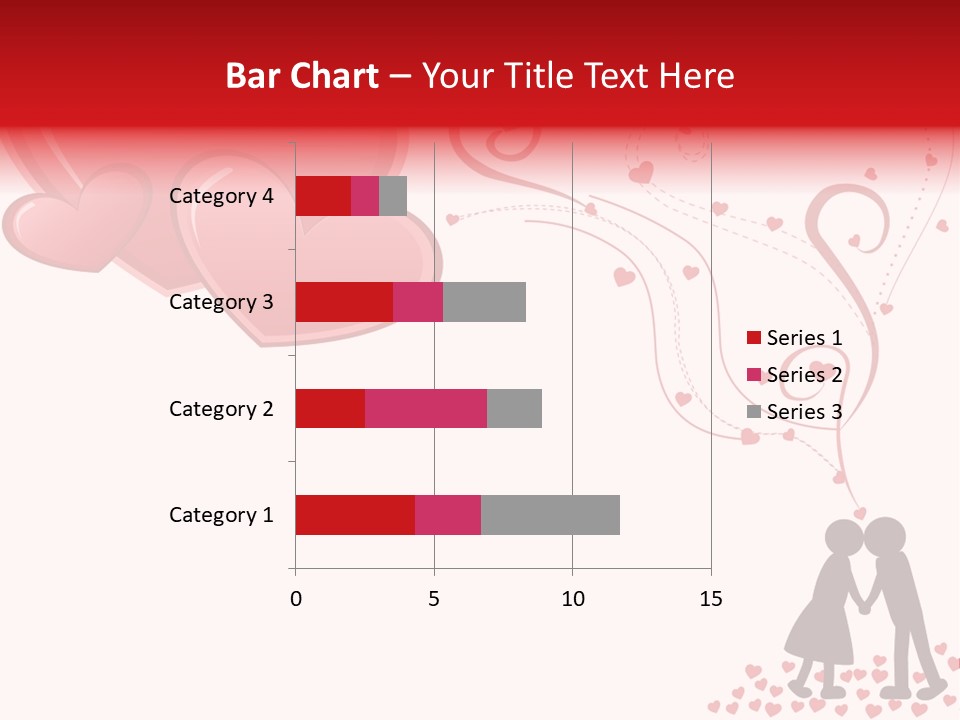 A Couple Kissing With Hearts Coming Out Of Them PowerPoint Template