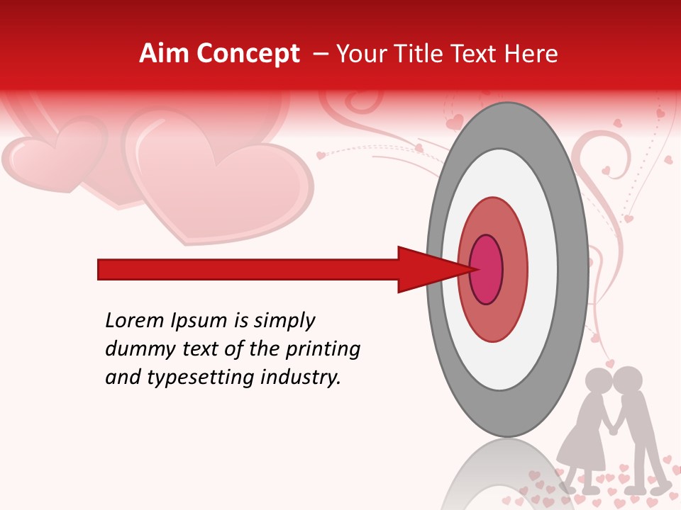 A Couple Kissing With Hearts Coming Out Of Them PowerPoint Template