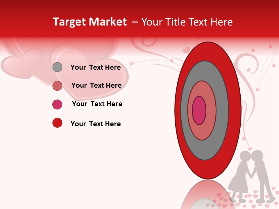 A Couple Kissing With Hearts Coming Out Of Them PowerPoint Template