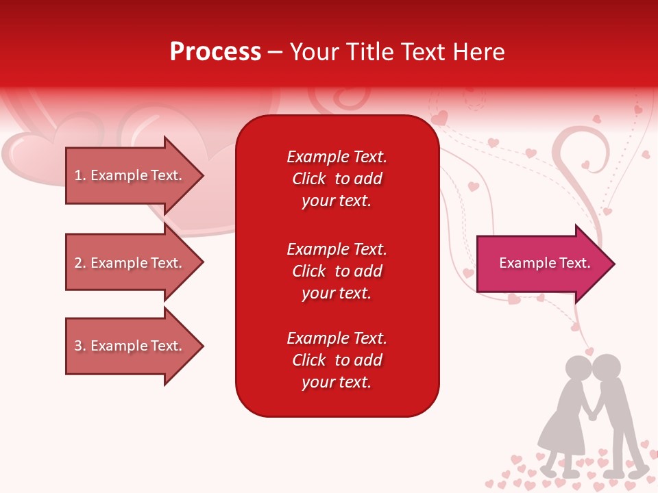 A Couple Kissing With Hearts Coming Out Of Them PowerPoint Template