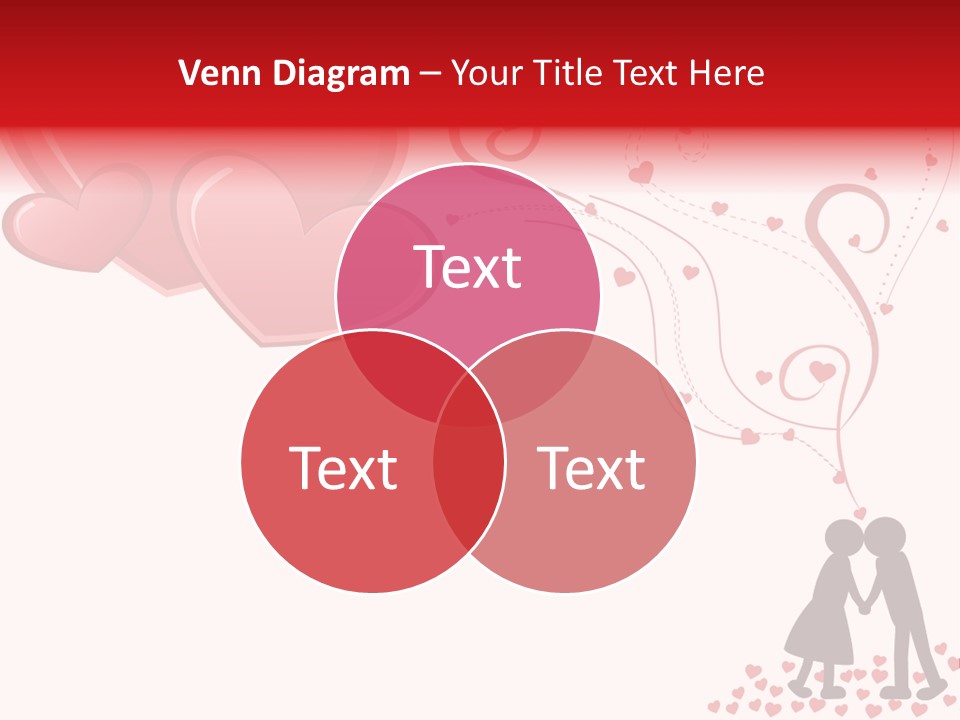 A Couple Kissing With Hearts Coming Out Of Them PowerPoint Template