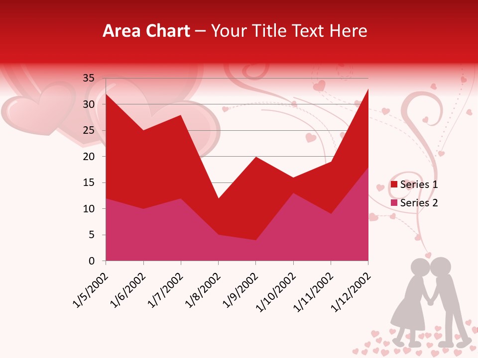 A Couple Kissing With Hearts Coming Out Of Them PowerPoint Template