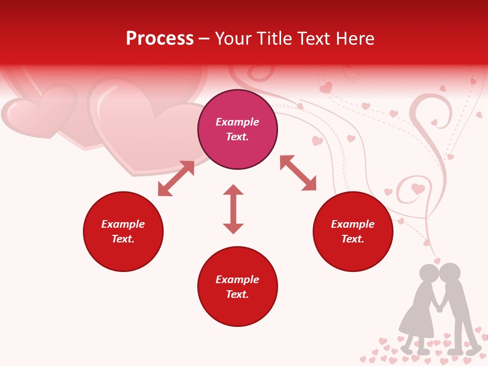 A Couple Kissing With Hearts Coming Out Of Them PowerPoint Template
