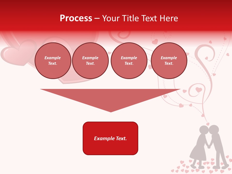 A Couple Kissing With Hearts Coming Out Of Them PowerPoint Template