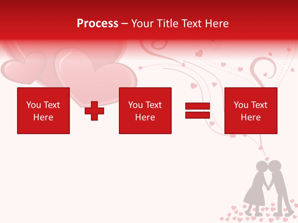 A Couple Kissing With Hearts Coming Out Of Them PowerPoint Template