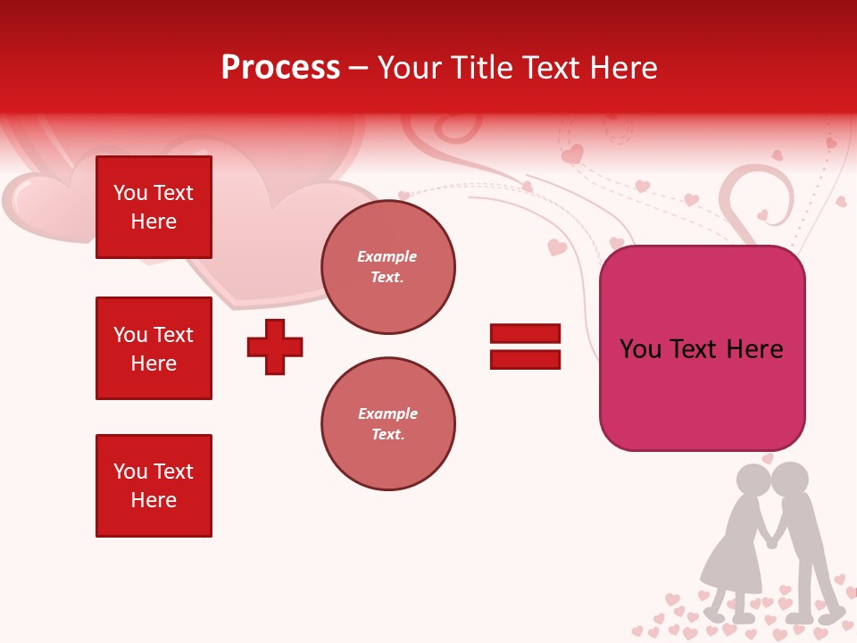 A Couple Kissing With Hearts Coming Out Of Them PowerPoint Template