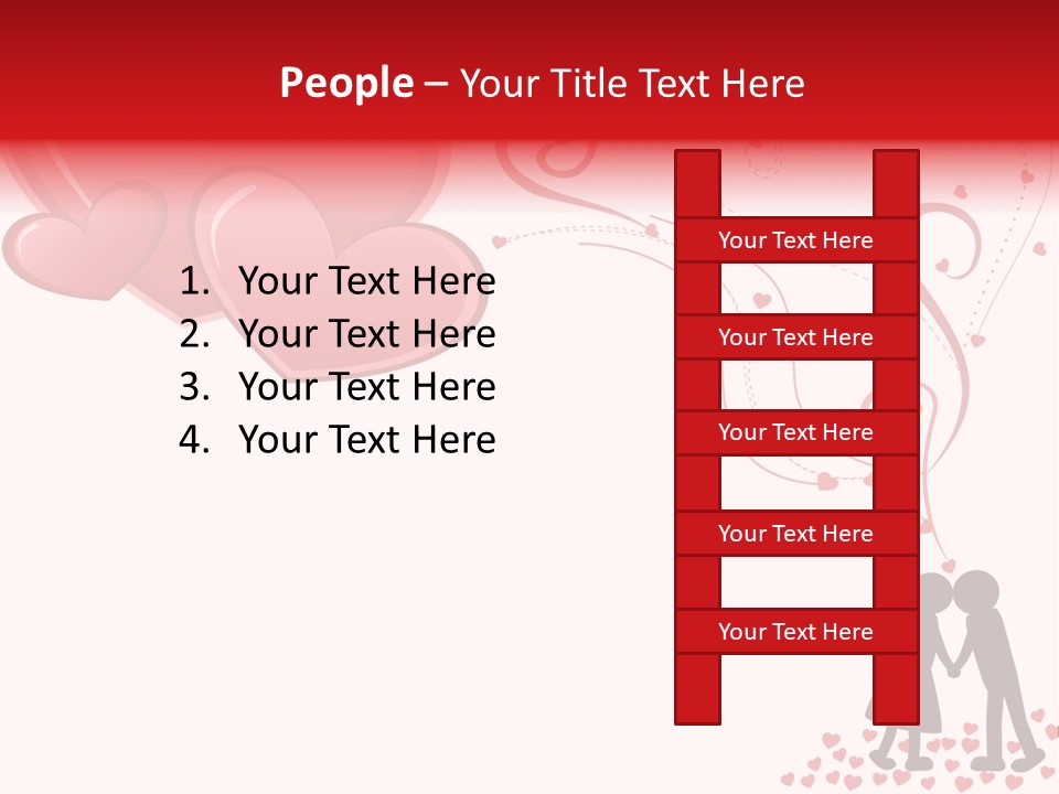 A Couple Kissing With Hearts Coming Out Of Them PowerPoint Template