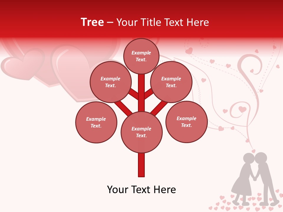 A Couple Kissing With Hearts Coming Out Of Them PowerPoint Template