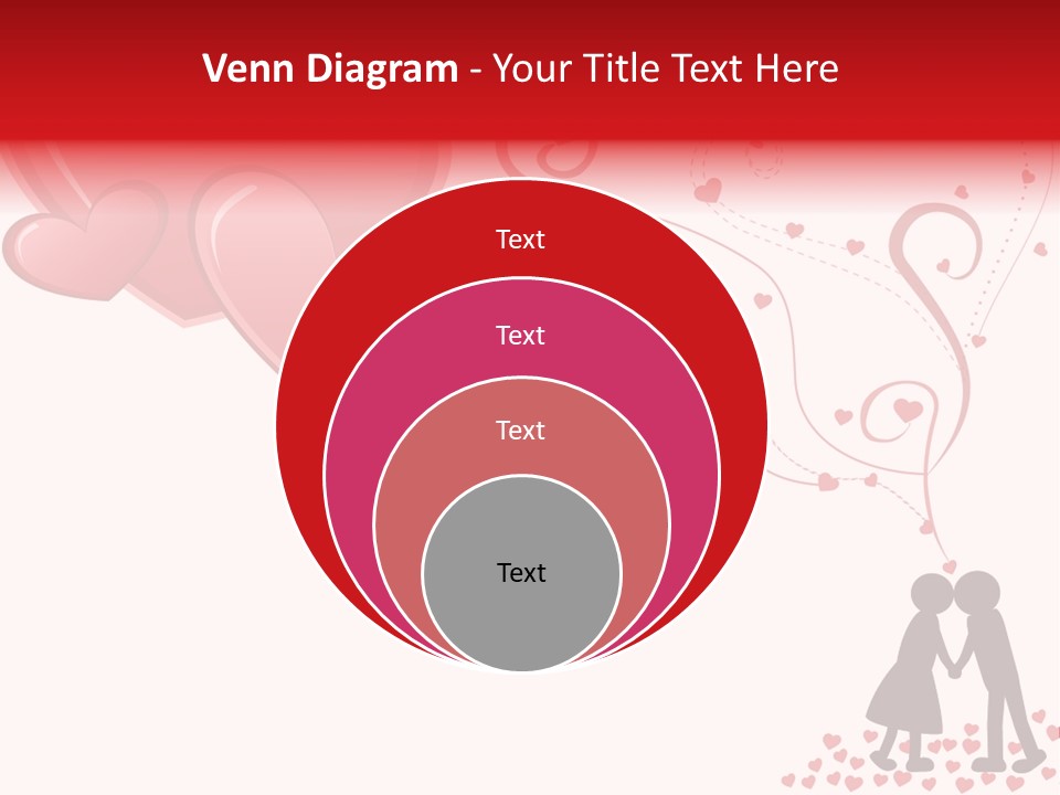 A Couple Kissing With Hearts Coming Out Of Them PowerPoint Template