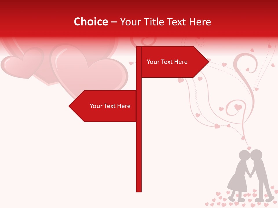 A Couple Kissing With Hearts Coming Out Of Them PowerPoint Template