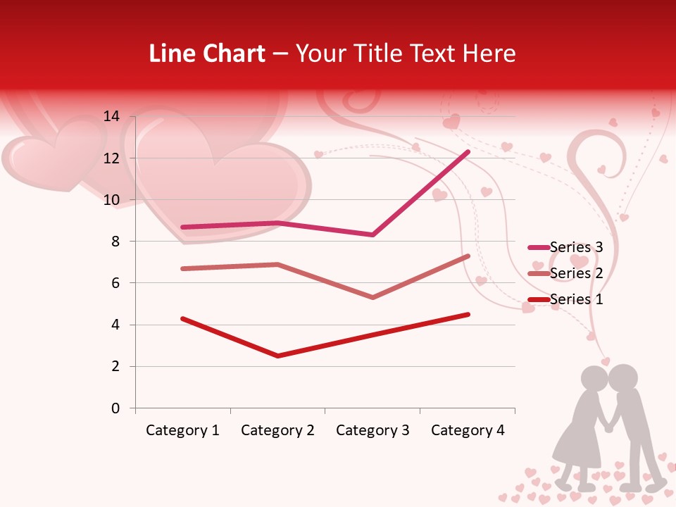 A Couple Kissing With Hearts Coming Out Of Them PowerPoint Template