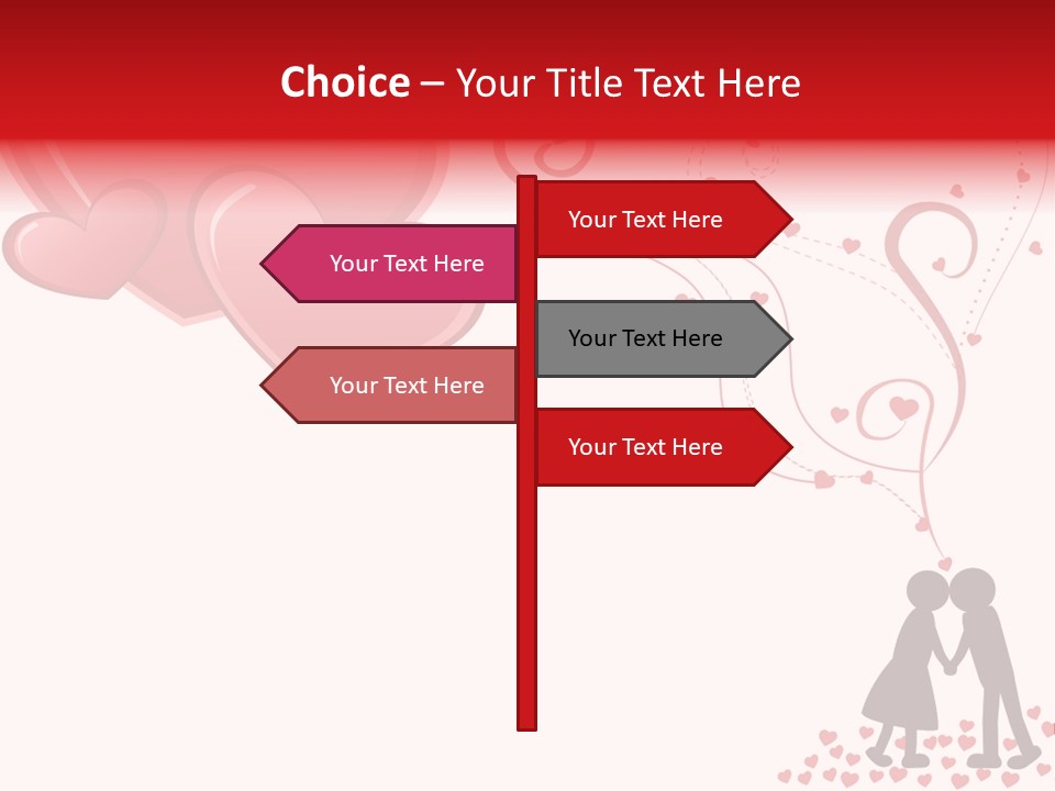 A Couple Kissing With Hearts Coming Out Of Them PowerPoint Template