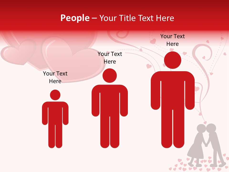 A Couple Kissing With Hearts Coming Out Of Them PowerPoint Template