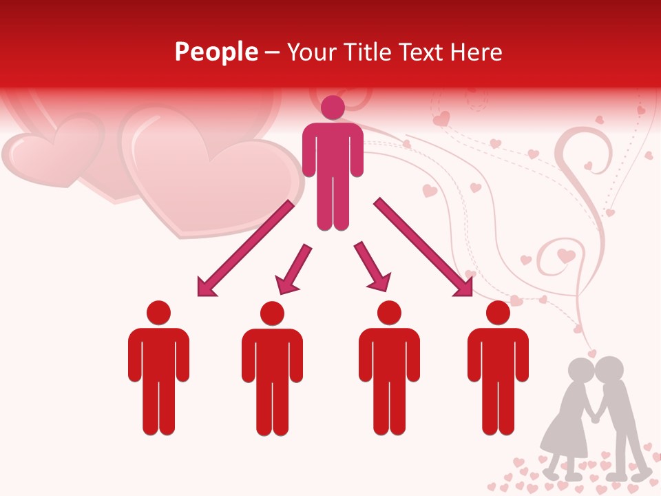 A Couple Kissing With Hearts Coming Out Of Them PowerPoint Template