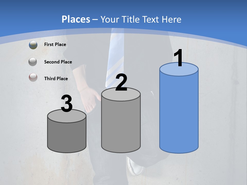 One Caucasian Person PowerPoint Template