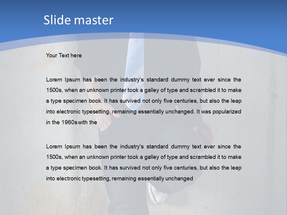 One Caucasian Person PowerPoint Template