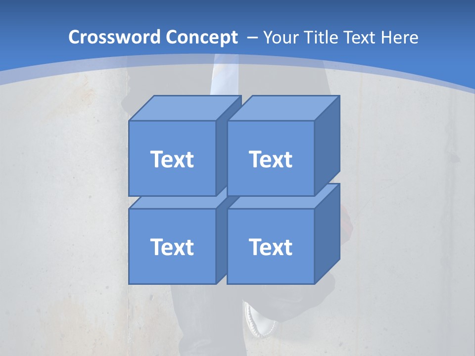 One Caucasian Person PowerPoint Template