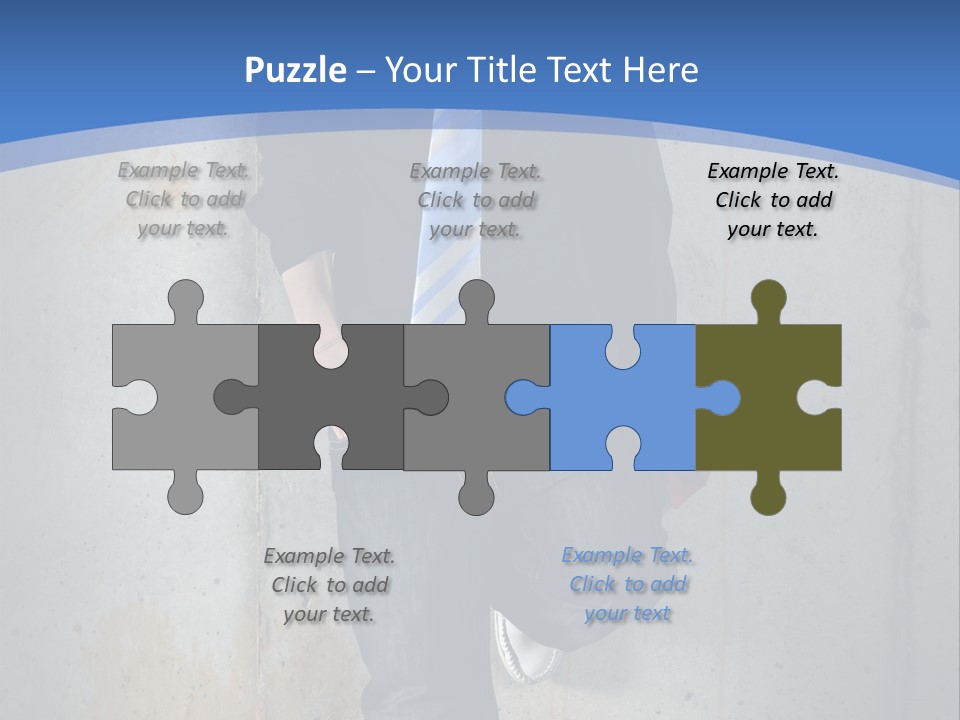 One Caucasian Person PowerPoint Template