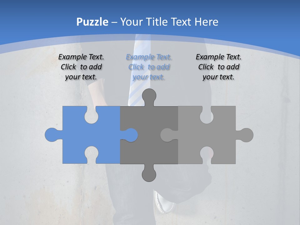 One Caucasian Person PowerPoint Template