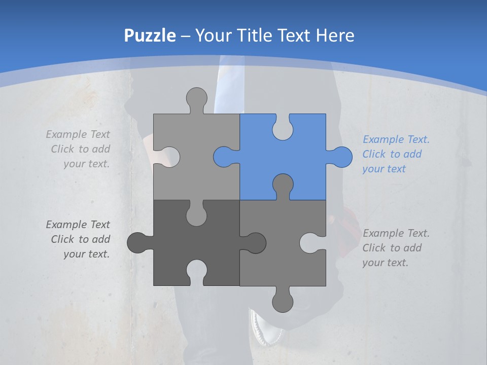 One Caucasian Person PowerPoint Template