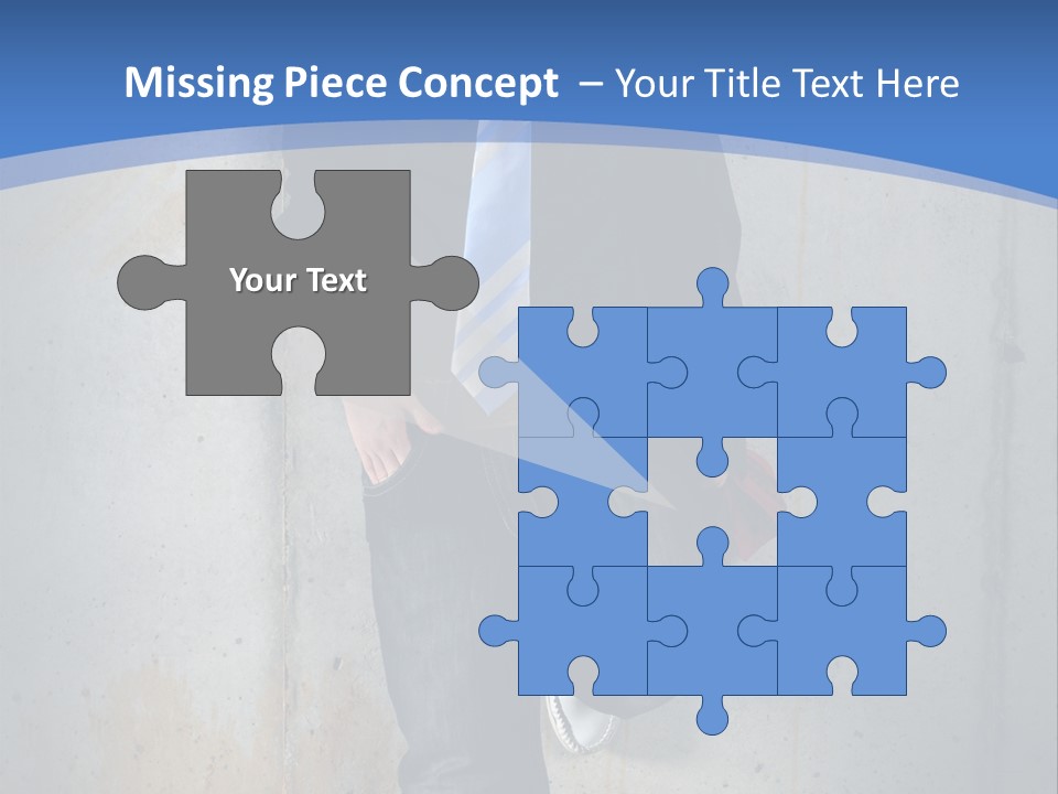 One Caucasian Person PowerPoint Template