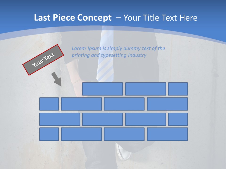 One Caucasian Person PowerPoint Template