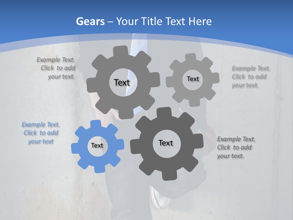 One Caucasian Person PowerPoint Template