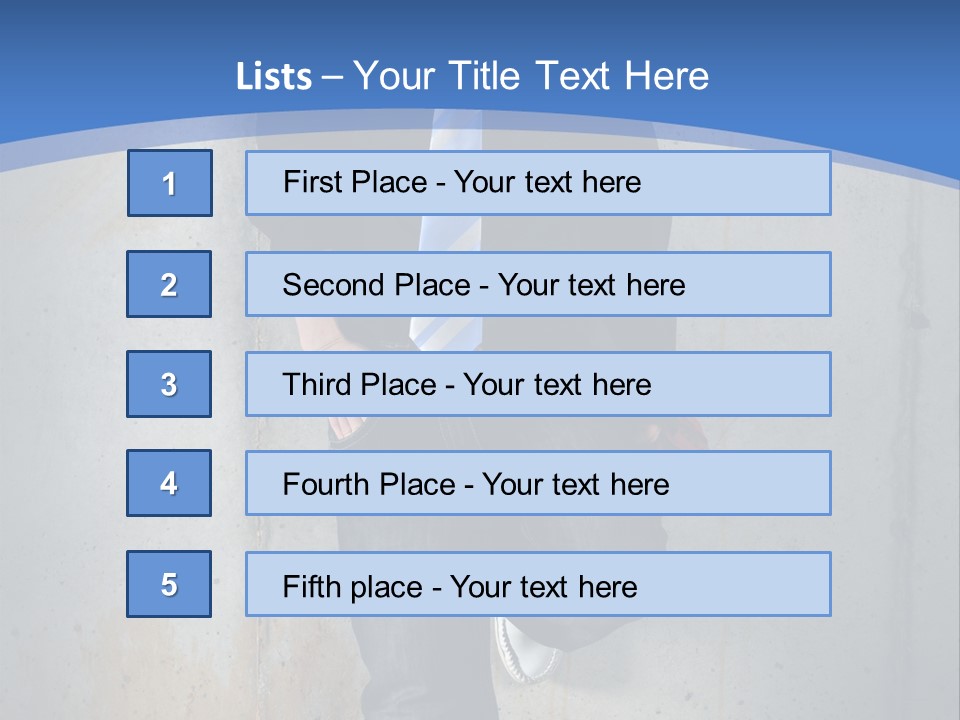 One Caucasian Person PowerPoint Template
