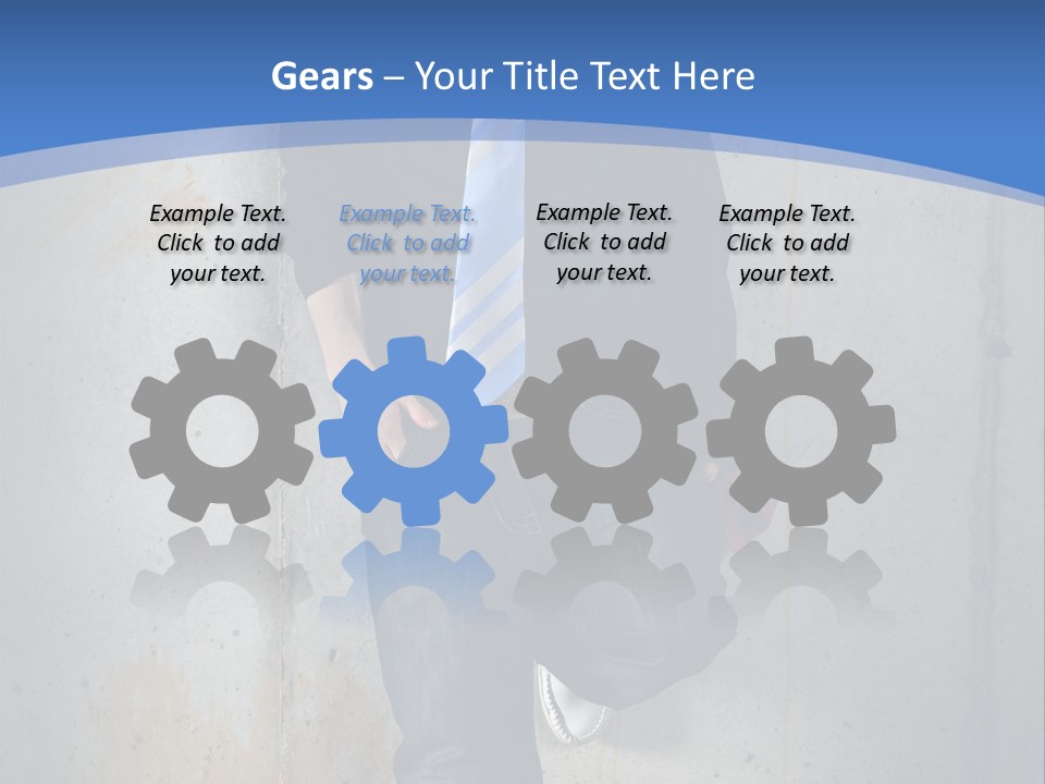 One Caucasian Person PowerPoint Template