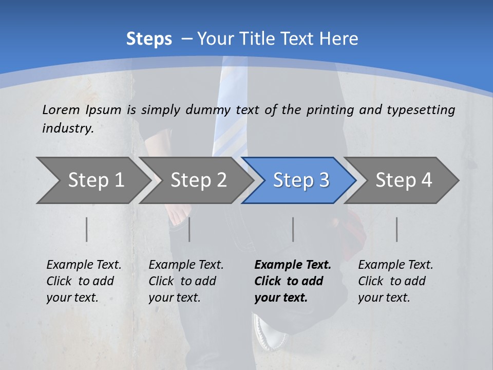 One Caucasian Person PowerPoint Template