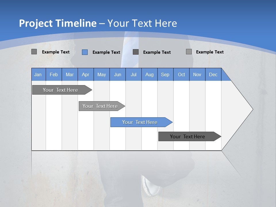 One Caucasian Person PowerPoint Template
