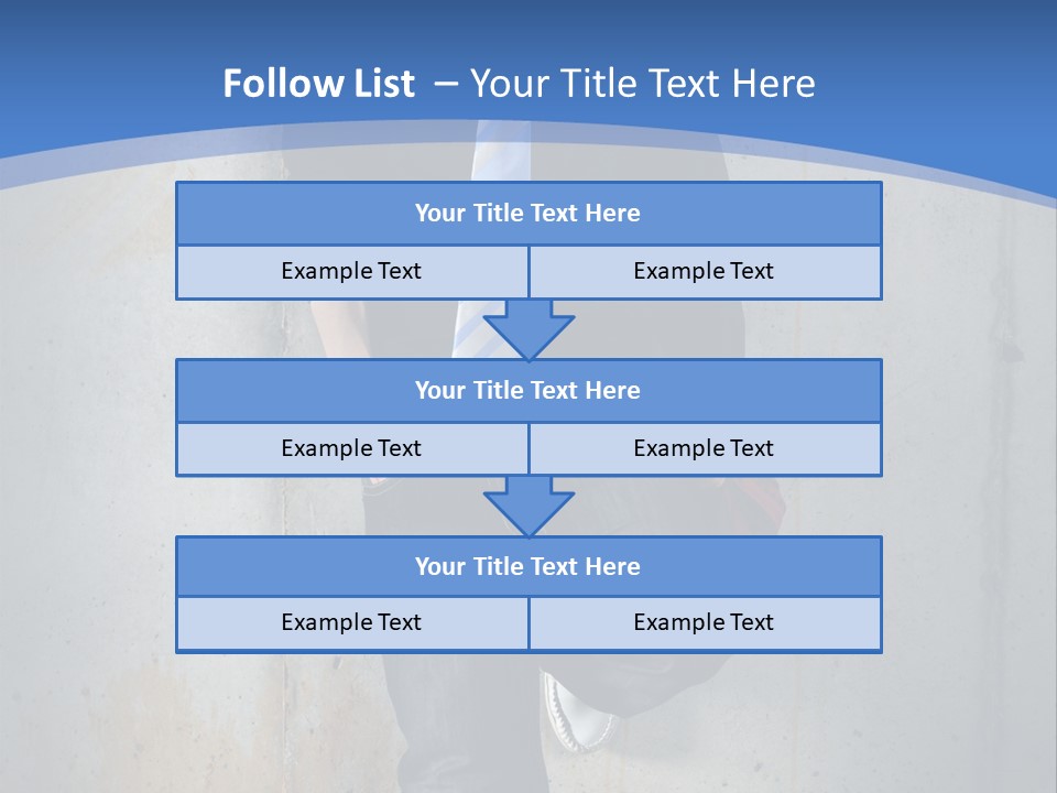 One Caucasian Person PowerPoint Template