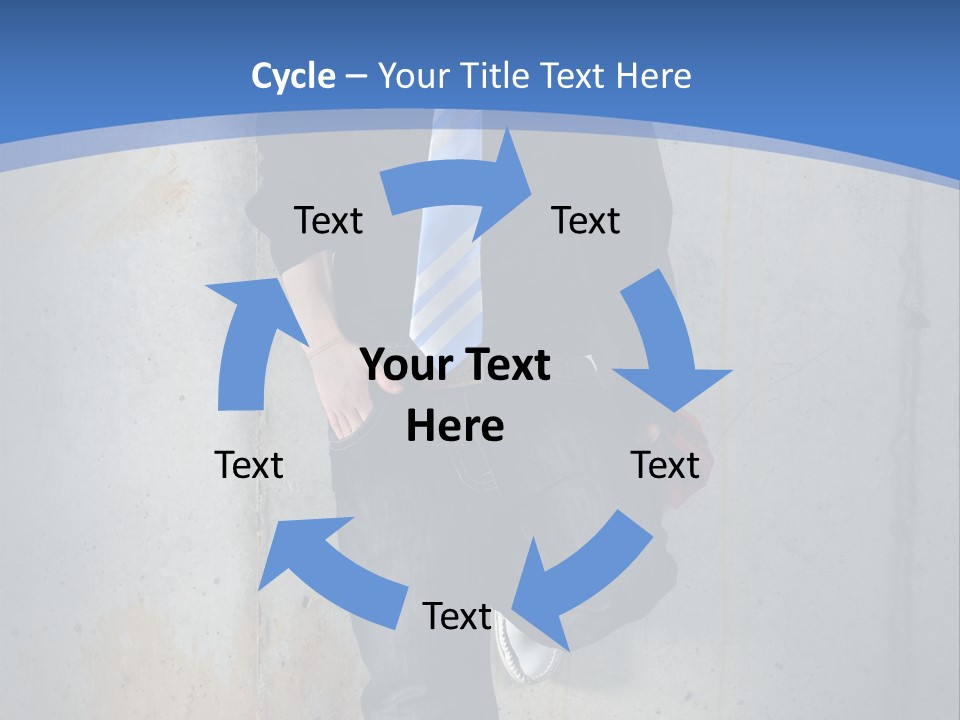 One Caucasian Person PowerPoint Template